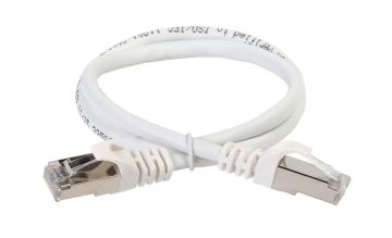Шнур комм. ITK, кат. 5е, экр., FTP, RJ45/RJ45, PVC, 0.5м, белый