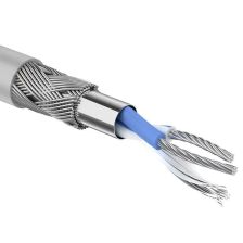 (Архив)Кабель интерфейсный промышленный Rexant, четырехслойный экран Duobond IV, 1 пар., кат. 5е, PVC, Ø 6,5мм, 305м, бухта, внутри зданий, проводник 