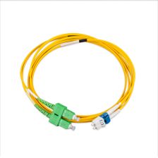(Архив)Комм. шнур оптический Nexans LANmark-OF Slimflex, Duplex SC/LC (APC/UPC), , LSZH, 2м, Ø 2мм, зелёный/белый хвостовик, цвет: жёлтый
