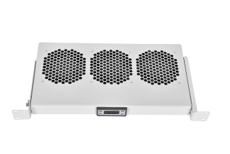Вентиляторный модуль Rem R-FAN, 230V, 1U, 45х405х170 мм (ВхШхГ), вентиляторов: 3, 43 дБ, поток: 450 м3/ч, для всего 19" спектра, цвет: серый