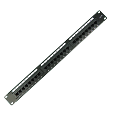 Комм. патч-панель BNH, 19", 1HU, портов: 24 х RJ45, кат. 6, универсальная, неэкр., цвет: чёрный, (B100.1-24-6-UNB)