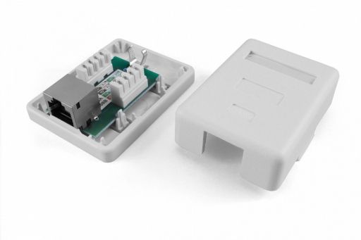 Розетка компьютерная Hyperline SB1-1-8P8C-C5e-SH-WH