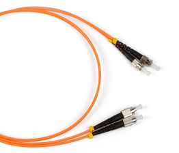 (Архив)Комм. шнур оптический Hyperline, Duplex FC/ST, OM2 50/125, LSZH, 2м, цвет: оранжевый