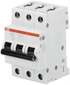 Автоматический выключатель ABB S200, 3 модуль, C класс, 3P, 1А, 6кА, (2CDS253001R0014)