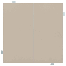 Проходной выключатель Rikett Classic, двухклавишный, цвет: латте, (35614 LT)