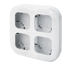 Рамка Legrand Quteo х 4, 45х45 мм (ВхШ), цвет: белый (LEG.782294)