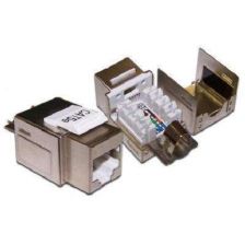Модуль универсальный Lanmaster, keystone, 1хRJ45, Krone, кат. 6, экр., цвет: белый