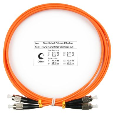 Коммутационный шнур оптический Cabeus FOP-62-FC-FC-2m