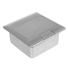 Люк напольный Datarex PRO, алюминий, выдвижной, 68х160х160 мм (ВхШхД), глубина установки: 65 мм, модулей: 4, напольный, цвет: серый