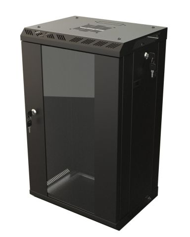 Шкаф телекоммуникационный настенный Hyperline TDB-15U-GP-RAL9004