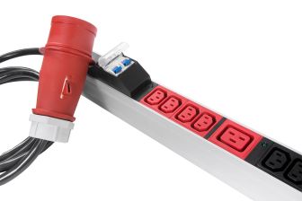 Блок розеток (PDU) Basic Rem Rem-3x32, 3м, IEC С13 х24, IEC С19 х6, 1463х45х60 мм(ВхШхГ), 32А, 3ф, подкл IEC 320 309 3PN, автомат + индикатор, алюмини