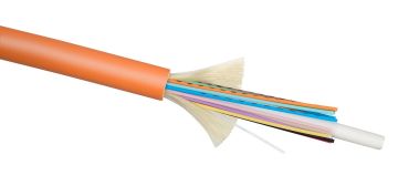 Кабель ВО Cabeus Tight Buffer,  24хОВ, OM2 50/125, LSNH, Ø 7,7мм, внутри зданий, небронированный, цвет: оранжевый