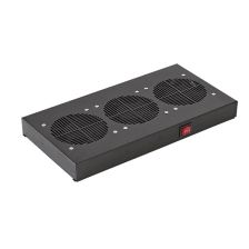 Вентиляторный модуль SILART SVB, 24V, 19", 1U, 45х415х220 мм (ВхШхГ), вентиляторов: 3, 48 дБ, поток: 579 м3/ч, для шкафов и стоек, цвет: чёрный