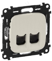 Розетка информационная Legrand Valena Allure, 2x RJ45, кат. 6, неэкр., внешняя, 51х58 мм (ВхШ), цвет: белый, (LEG.753743)
