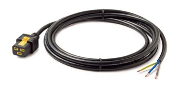(Архив)Силовой шнур APC, IEC 320 C19 , вилка Hard Wire 3-wire, 3 м, 16А, цвет: чёрный