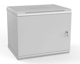 Шкаф телекоммуникационный настенный Hyperline TWL, 19", 15U, 775х600х450 мм (ВхШхГ), дверь: металл, разборный, цвет: серый