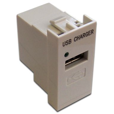 Розетка информационная Lanmaster LAN-EZ45x22-1U/R2-WH