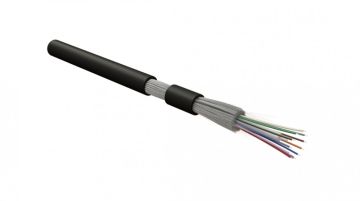 Кабель ВО Hyperline FO-DT-IN/OUT Tight Buffer,  24хОВ, SMF-28 9/125, HFLTx, Ø 11,2мм, универсальный, небронированный, цвет: чёрный