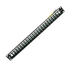 Комм. патч-панель наборная BNH, 19", 1HU, портов: 24 х Keystone Jack, кат. 5е-8, универсальная, экр., цвет: чёрный, stp, (B102.1-24-0-STP-UNB)
