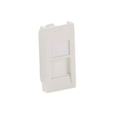Лиц. панель розеточная Panduit Mini-Com, 1х keystone, 22,5х45 мм (ВхШ), плоская, mosaic, шторки, цвет: белый (CFA1SAW-X)