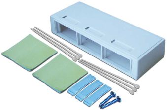 Коробка для наст. монтажа Lanmaster, 3 модуля, 33х180х70 мм (ВхШхГ), цвет: белый
