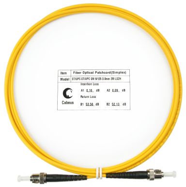 Коммутационный шнур оптический Cabeus FOP(s)-9-ST-ST-2m