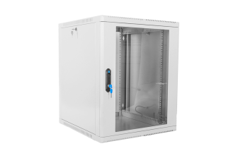 Шкаф телекоммуникационный настенный ЦМО ШРН, 19", 12U, 612х600х650 мм (ВхШхГ), дверь: стекло, сварной, цвет: серый