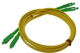 (Архив)Комм. шнур оптический Hyperline, Duplex SC/SC (APC), OS2 9/125, LSZH, 3м, цвет: жёлтый