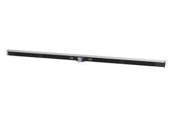 PDU Basic Rem Rem-32, IEC 60320 С13 х 10, IEC 60320 С19 х 20, вход колодка, 1 436мм, 1ф 32А, автомат + амперметр, алюминий, 2 контура