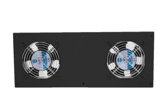 (Архив)Вентиляторный модуль ЦМО МВ, 250V, 60х425х170 мм (ВхШхГ), вентиляторов: 2, 43 дБ, для шкафов, цвет: чёрный