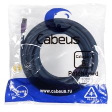 Шнур комм. Cabeus, кат. 8, экр., S/FTP, RJ45, LSZH, AWG24 10м, синий