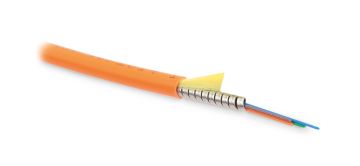(Архив)Кабель ВО Hyperline Tight Buffer,  8хОВ, OM2 50/125, LSZH, Ø 4,5мм, внутри зданий, бронированный, цвет: оранжевый