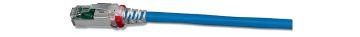 Шнур комм. Siemon Z-MAX, кат. 6A, неэкр., U/UTP, RJ45/RJ45, CMG, AWG26, 2м, синий, с прозрачным колпачком