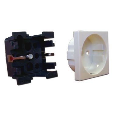 Лицевая панель розеточная Lanmaster NM-EL45x45/T-WH
