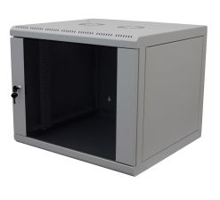 (Архив)Шкаф телекоммуникационный настенный Canovate WSN, 19", 12U, 621х600х560 мм (ВхШхГ), дверь: стекло, разборный, цвет: серый