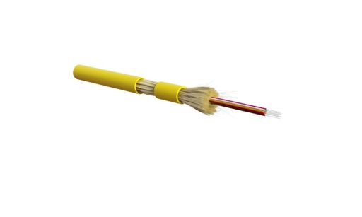 Кабель волоконно-оптический Hyperline FO-DT-IN-9S-24-HFLTx-YL