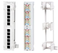 Комм. патч-панель Hyperline, настенная, портов: 12 х RJ45, кат. 5е, неэкр., цвет: белый, (PPW-12-8P8C-C5e)