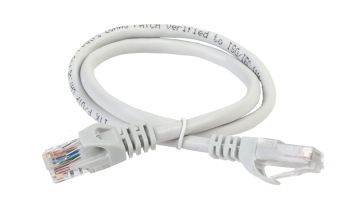 Шнур комм. ITK, кат. 5е, неэкр., U/UTP, RJ45/RJ45, LSZH, 7м, серый