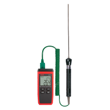 Термометр RGK, (CT-11+TR-10W с поверкой), с дисплеем, питание: батарейки, корпус: пластик, с погружным зондом TR-10W, (779760)