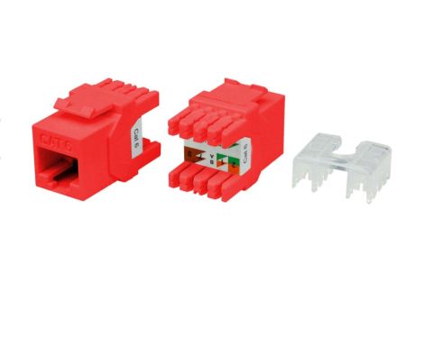 Модуль Hyperline KJ8-8P8C-C6-180-RD