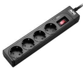 БРП (PDU) Basic APC, Schuko х 4, вход Schuko, шнур 1 м, 276мм, 1ф 10А, выключатель, чёрный