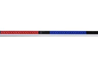 БРП (PDU) Managed Rem Rem-MC, IEC 60320 С13 х 36, 1863х45х60 мм (ВхШхГ), 16А, 3ф, вход IEC 320 309 3PN, шнур 3 м, серый, с контроллером