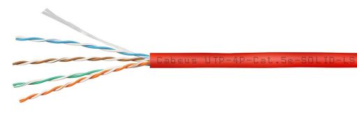 Кабель витая пара Cabeus UTP-4P-Cat.5e-SOLID-LSZH-RD