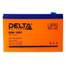 Аккумулятор для ИБП Delta Battery DTM, 100х65х151 мм (ВхШхГ),  Необслуживаемый свинцово-кислотный,  12V/7,2 Ач, цвет: оранжевый, (DTM 1207)