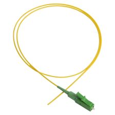 Пигтейл Lanmaster, LC/APC, OS2 9/125, 1м, зелёный хвостовик, цвет: жёлтый