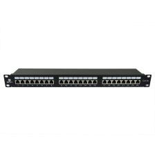 Комм. патч-панель BNH, 19", 1HU, портов: 24 х RJ45, кат. 5е, универсальная, экр., цвет: чёрный, (B102.1-24-5E-UNB)