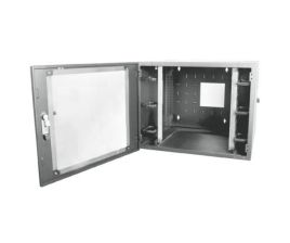 Шкаф телекоммуникационный настенный Siemon, 19", 12U, 564х736х610 мм (ВхШхГ), дверь: стекло, сварной, цвет: чёрный