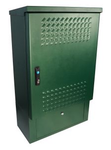 Шкаф уличный всепогодный настенный ЦМО ШТВ-Н, IP65, 9U, корпус: металл, 500х600х500 мм (ВхШхГ), цвет: зелёный мох