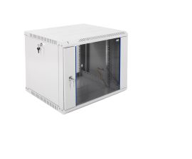 Шкаф телекоммуникационный настенный ЦМО ШРН-Э, 19", 9U, 476х600х520 мм (ВхШхГ), дверь: стекло, разборный, цвет: серый