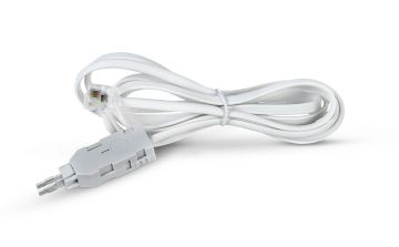 Шнур тестовый Cabeus, RJ12(6p4C)/KRONE,, , 1.5м, белый